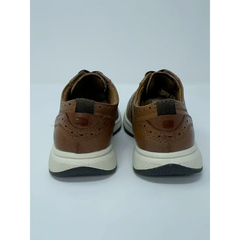 Florsheim Great Lakes Wingtip Oxford Dress Shoes Boys Size 11M Cognac Brown